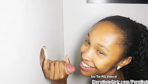 Petite Ebony Beauty Nice Ass Glory Hole Blowjobs
