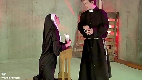 Illicit Lust For Naughty Nun And Horny Priest Leads To Wild Orgasmic Release In Candlelight