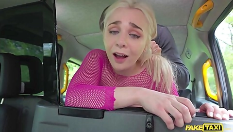 Ellie Shou In Pounded In Pink Fishnets