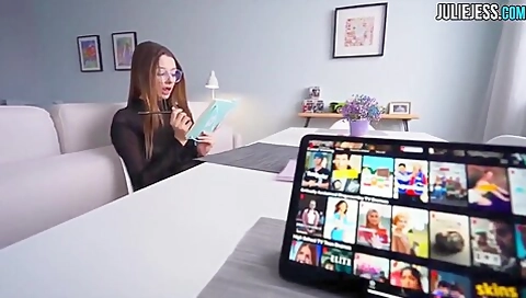 Nerdy Teen 18+ Stepsis Gets A Facial Instead Of Help With Homework