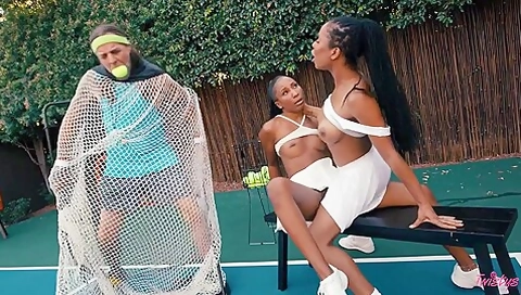 Tennis Lesson Turns Into A Sweaty Love Match With Kira Noir, Olivia Jayy And Kira Doll